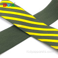Banda elastica oliva in silicone giallo da 35 mm per lo sport